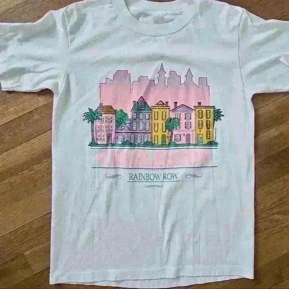 Rainbow Row Tops - Vintage Charleston Rainbow Row Shirt
